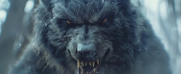 An eerie werewolf Halloween outfit - obrazy, fototapety, plakaty