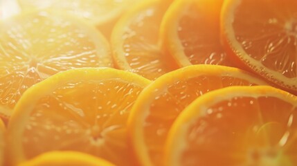 Fresh fruit background : Tasty and juicy orange slices.