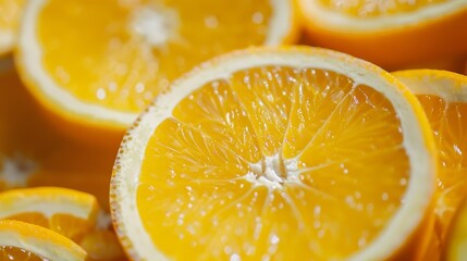 Fresh fruit background : Tasty and juicy orange slices.