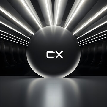 Stunning 'CX' Logo Representing Modernity & Innovation Against a Minimalist Backdrop.