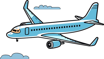 Onward and upward Illustrated airplane journey