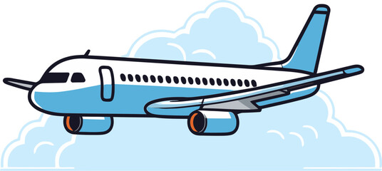 Heavenly voyage Airplane vector artwork