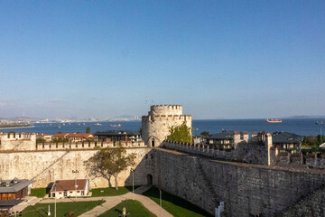 Fototapeta premium Yedikule Fortress ‘The Castle of Seven Towers’ in Faith, Istanbul, Turkey. Built to protect the city walls it also acted as a prison and the state treasury. 
