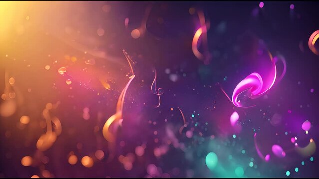 Mystical portal. Fantasy landscape with neon lights, dark forest and copyspace. Retrowave vibe.