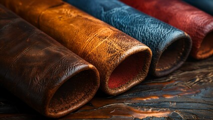 Aged leather texture, with fine details and rich colors for a luxurious feel