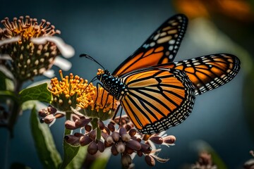 Obraz premium monarch butterfly on a flower