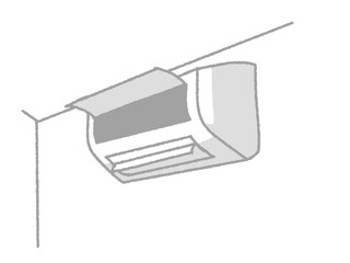 清掃中のエアコン