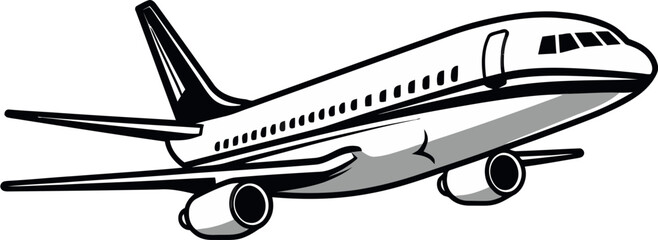 Flying into tomorrow Airplane vector artwork