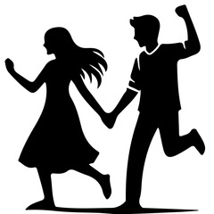 silhouette of a couple