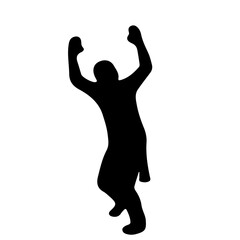 silhouette of a person playing holi