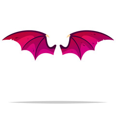 Dragon wings vector isolated illustration - 754816540