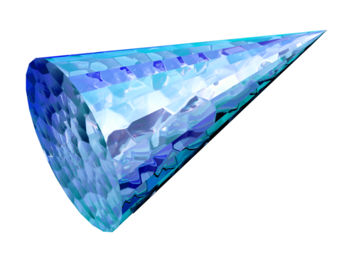 Abstract Blue Crystal glass rendering for graphic resources, png, blue abstract element pyramid