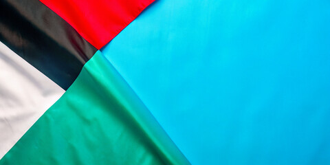 Palestine flag waving copy space