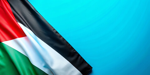 Palestine flag waving copy space