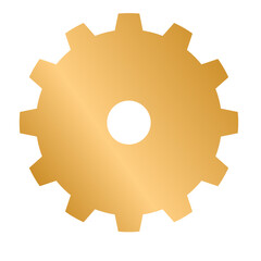 Illustration of a gold cogwheel 