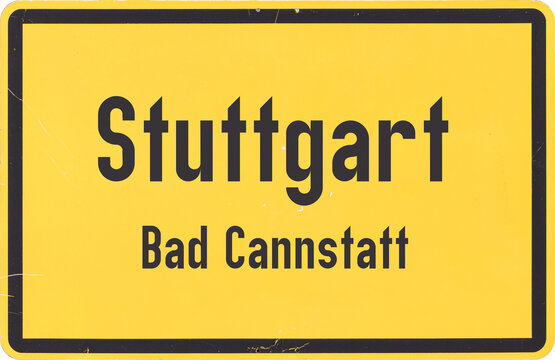 Ortsschild Stuttgart Bad Cannstatt