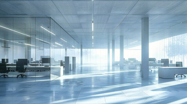 Modern Office Room with Stylish Interior Design, Bright and Spacious Workplace, Elegant Business Environment
