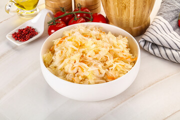 Homemade fermented cabbage Sauerkraut
