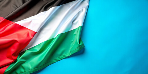 Palestine flag waving copy space