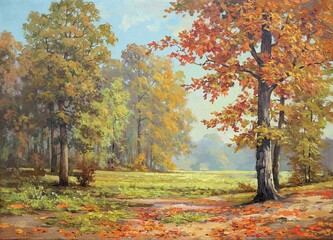 autumn trees in the park