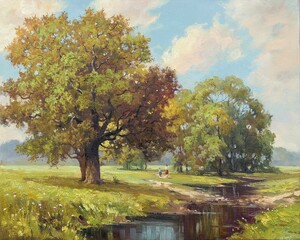 big tree on the shore