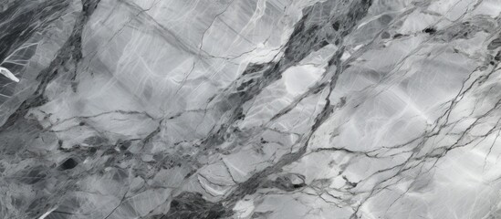 A closeup view of a luxurious black and white marble wall, showcasing the detailed texture and pattern of the stone slabs.