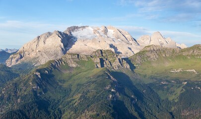 View of mount Marmolada, Alps Dolomites mountains - 754821740