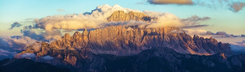 Mount Civetta evening sunset Alps Dolomites mountains - 754821955