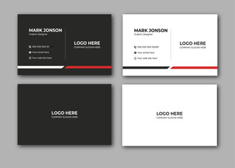 
Business Card Design. Set of 2 modern business card print templates, double-sided business card design , Creative and clean business card template, Luxury and elegant business card design template