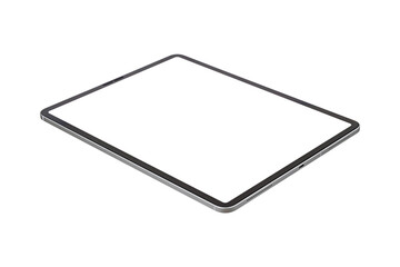 Tablet pc computer with blank screen isolated on white background.