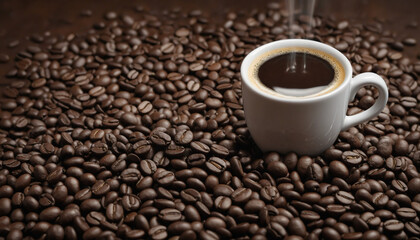 Drink coffee beans in the morning