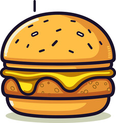 Wholesome Burger Vector Illustration for Healthy Options