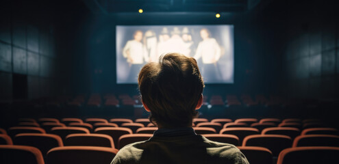 男性, 男性の後ろ姿, 映画, 映画館, 映画を見る男性, スクリーン, Male, Male Back View, Movie, Movie Theatre, Men Watching Movie, Screen