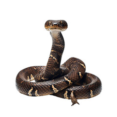 Fototapeta premium snake in front of white background 