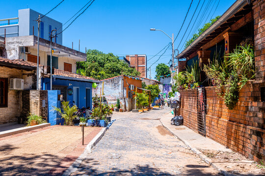 asuncion, paraguay. 15th november, 2022: street view of asuncion city, paraguay