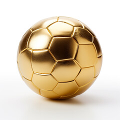 golden soccer ball on white background --v 5.2
 сreated with Generative Ai