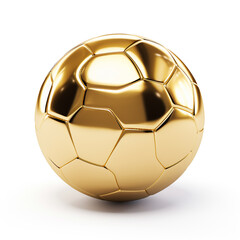 golden soccer ball on white background --v 5.2
 сreated with Generative Ai