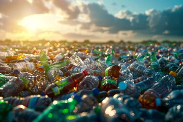 Foto op Aluminium Revolutionizing Environmental Awareness Colored Plastic Recycling Solutions to Combat Pollution created with Generative AI technology © Fernando Cortés