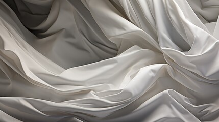 white satin fabric on white background