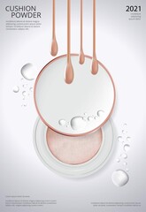 Makeup Powder Cushion Poster Template Illustration