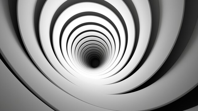 black and white spiral in hole shape