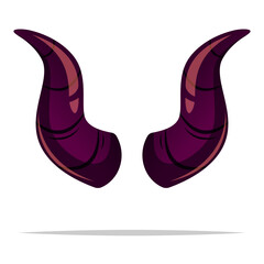Dragon horns vector isolated illustration - 754833591