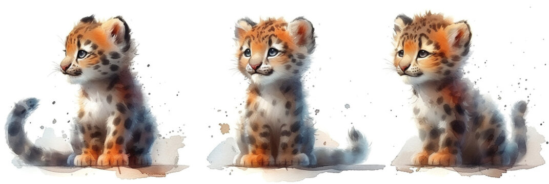 Jaguar watercolor painting