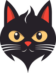 Enchanting Feline Emblem Whimsical Cat Logo Vector Design
