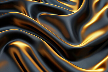 Elegant abstract fabric design, 3D rendered