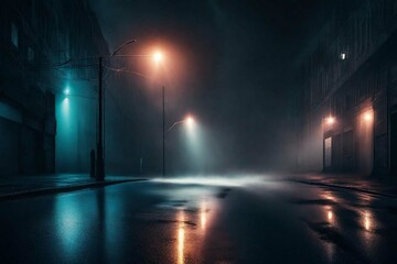 road in the city night