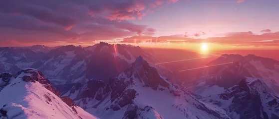 Zelfklevend Fotobehang sunrise over the mountains © Lemar