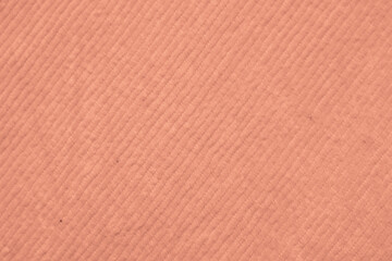 soft light peach fuzz orange corduroy fabric texture used as background. clean fabric background of...