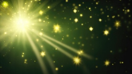 Fototapeta premium Gray light burst, abstract beautiful rays of lights on a dark Green background with the color of yellow, golden sparkling backdrop, and blur bokeh