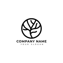 Simple and modern Tree logo vector design template